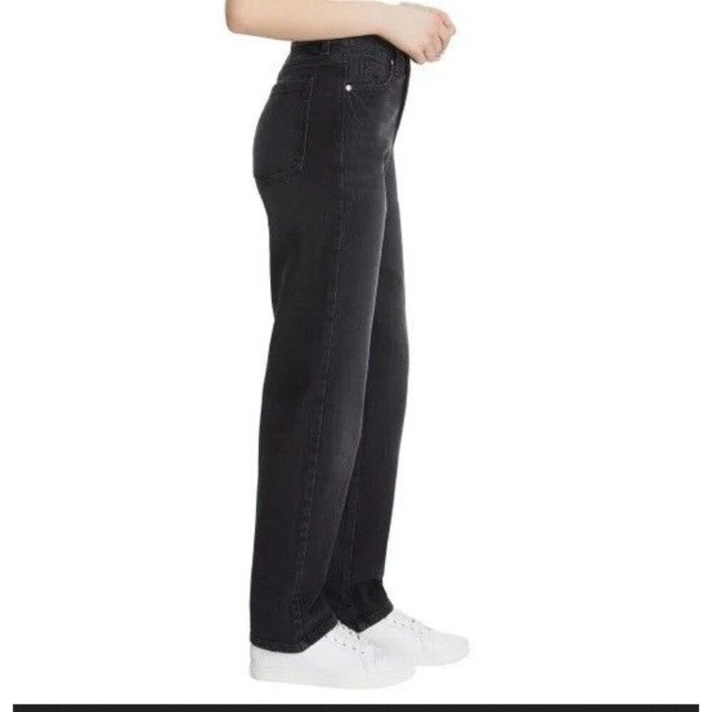 Gloria Vanderbilt Women's Straight Leg Relaxed High Rise Stretch Jean Black 12 - Picture 2 of 4